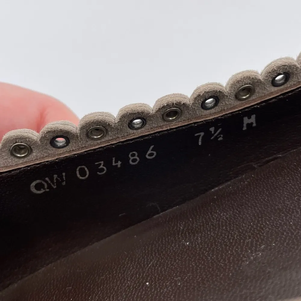 Stuart Weitzman Sparky Crystal Flats Taupe Suede Leather Embellished Size 7.5 - Image 7