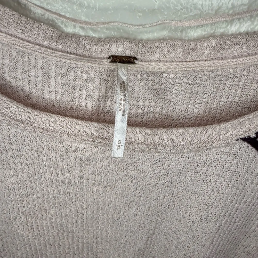 Free People Casual Clash Rose Balloon Sleeve Thermal Top - Image 4