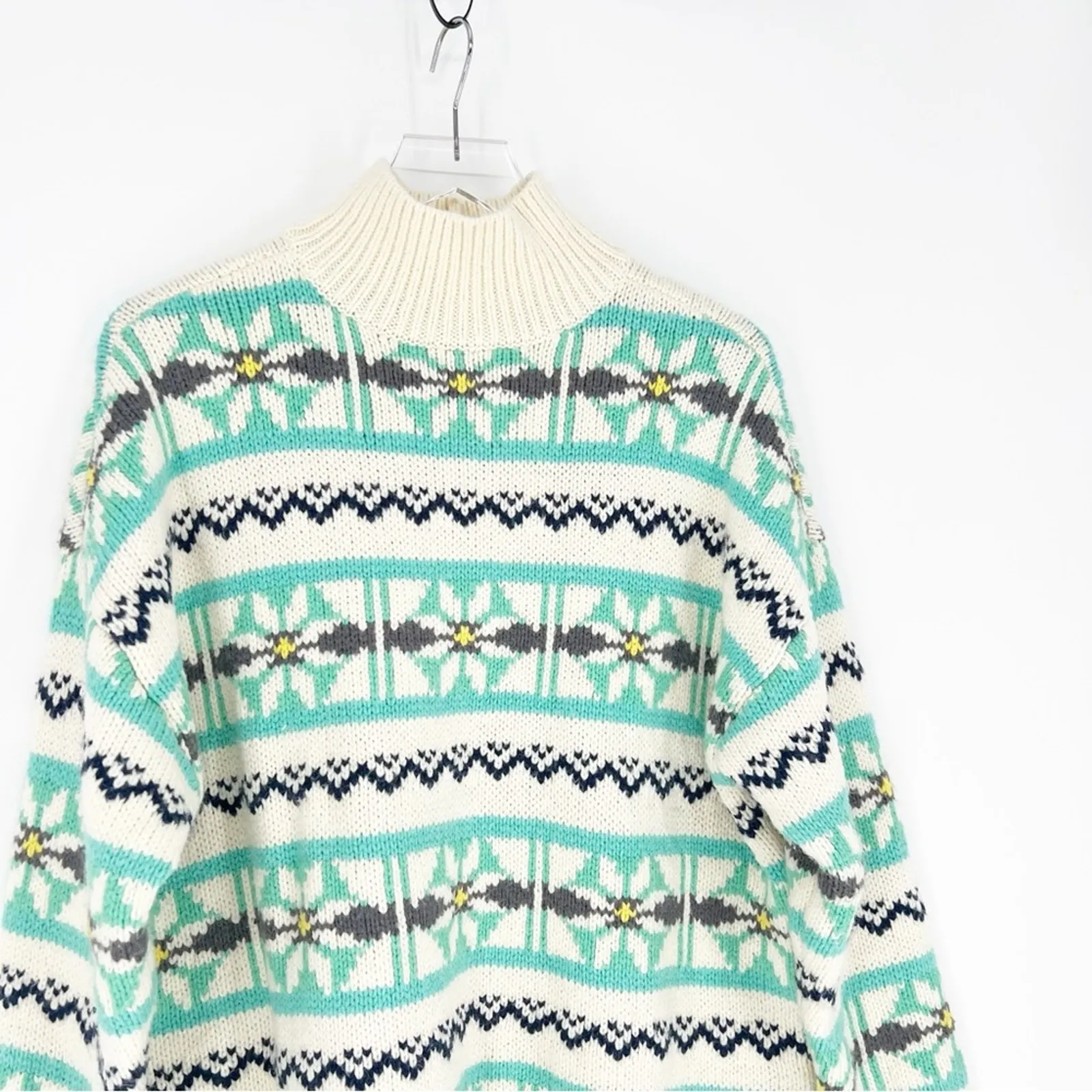 American‎ Eagle Outfitters Fair Isle Turtleneck Sweater S - Image 4