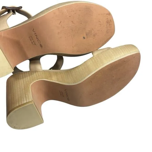 VINCE $350 Noelle Leather‎ Ankle-Strap Platform Sandals heels  9.5 - Image 8