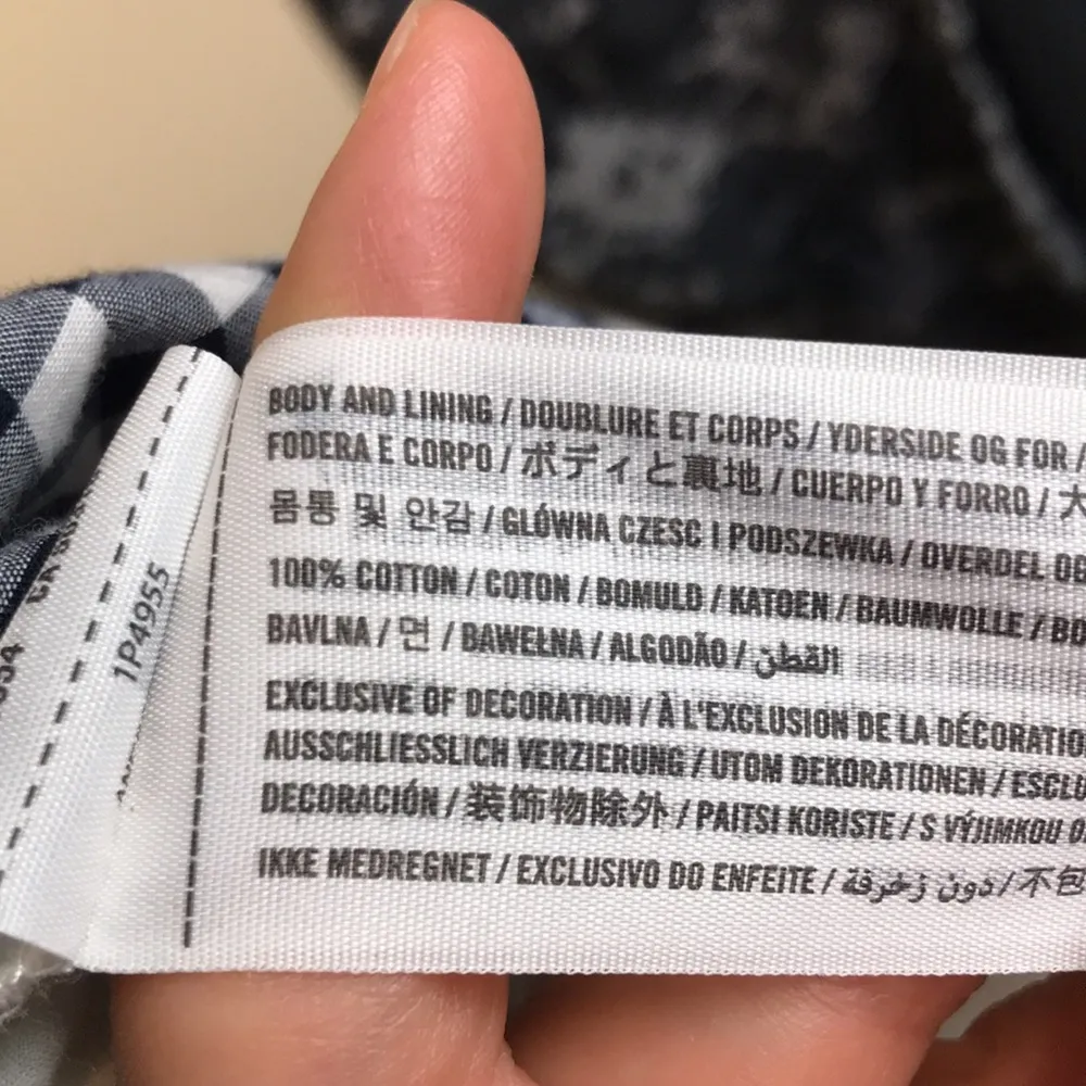 Abercrombie & Fitch Women’s Plaid Off the Shoulder Blue White Shift A-Line Dress - Image 7