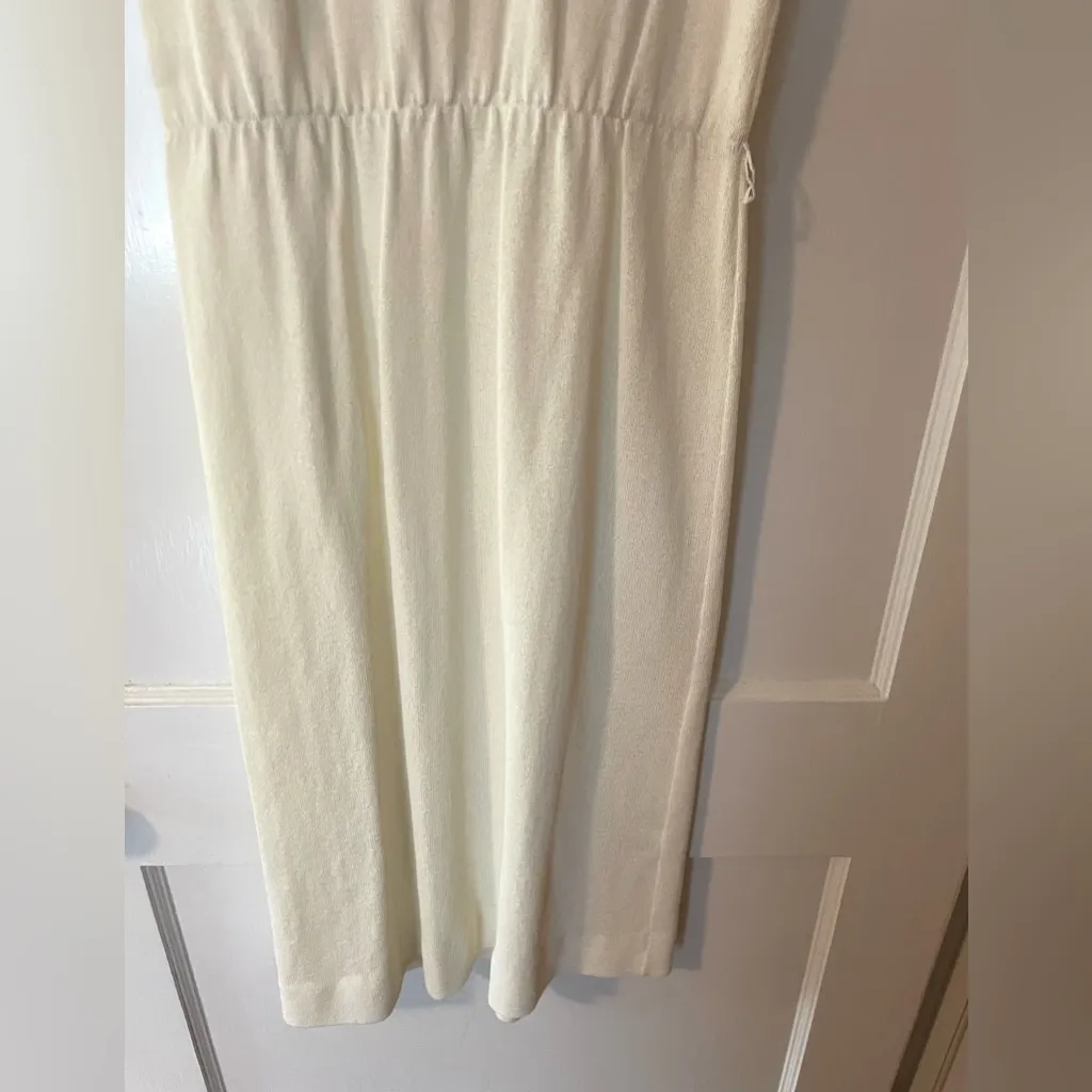 Vintage Castleberry Cream Or Off White Shortsleeved Dress Size Small Mid Length - Image 3