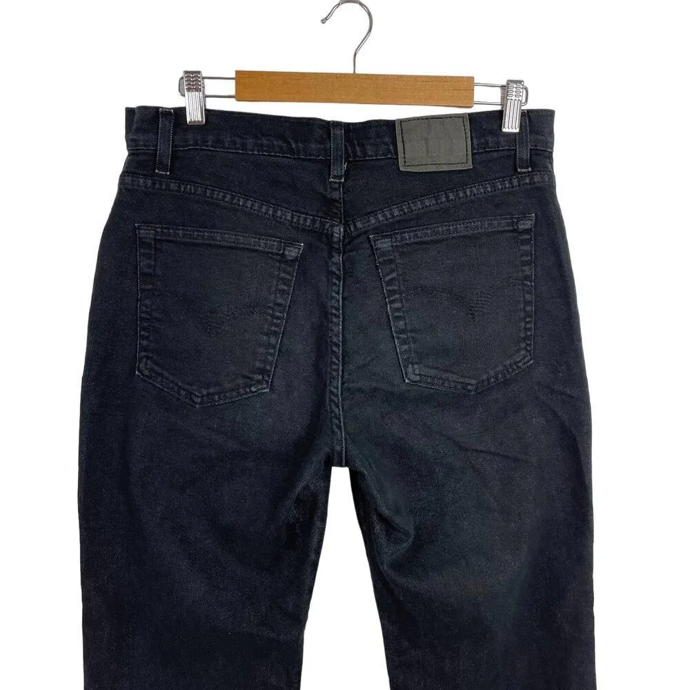 Vintage Levi's Silvertab Y2K Flare Jeans Black Denim (34x31) 13 Jr. M Dark wash - Image 7