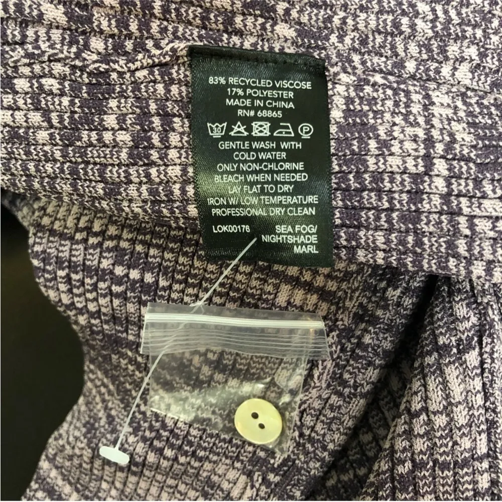 NWT Le Ore Rimini Purple Spacedye Stretchy Romper Long Sleeve Burnout Button Up - Image 12