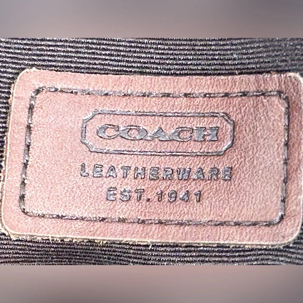 Coach Monogram Bucket Hat Khaki Brown Signature CC Logo with Leather Belt - Image 7