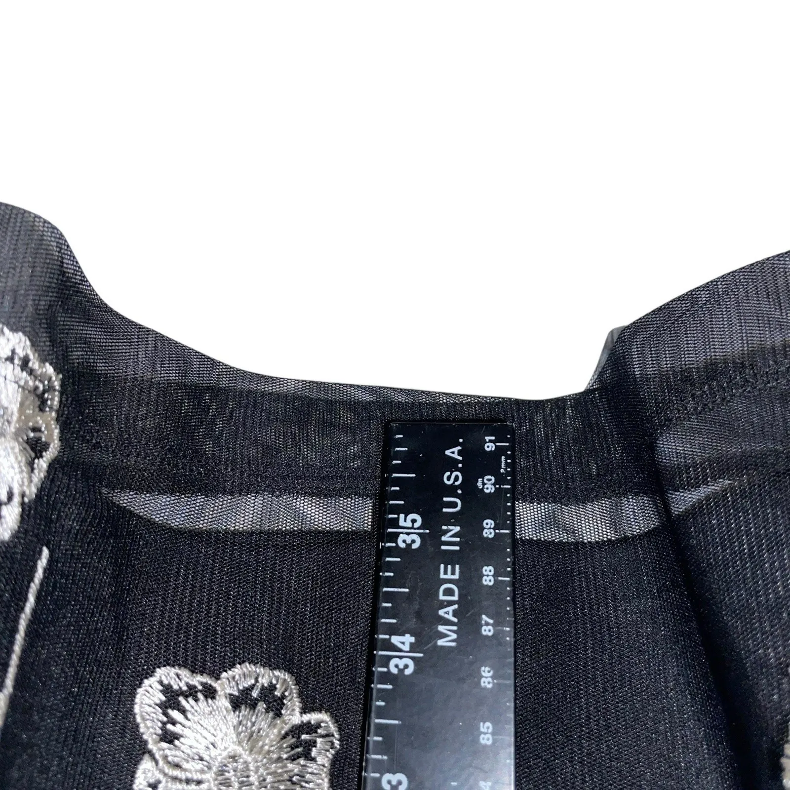 Roz & Ali Dressbarn Black Floral Embroidered Elegant Shift Sleeveless Dress Sz12 - Image 5