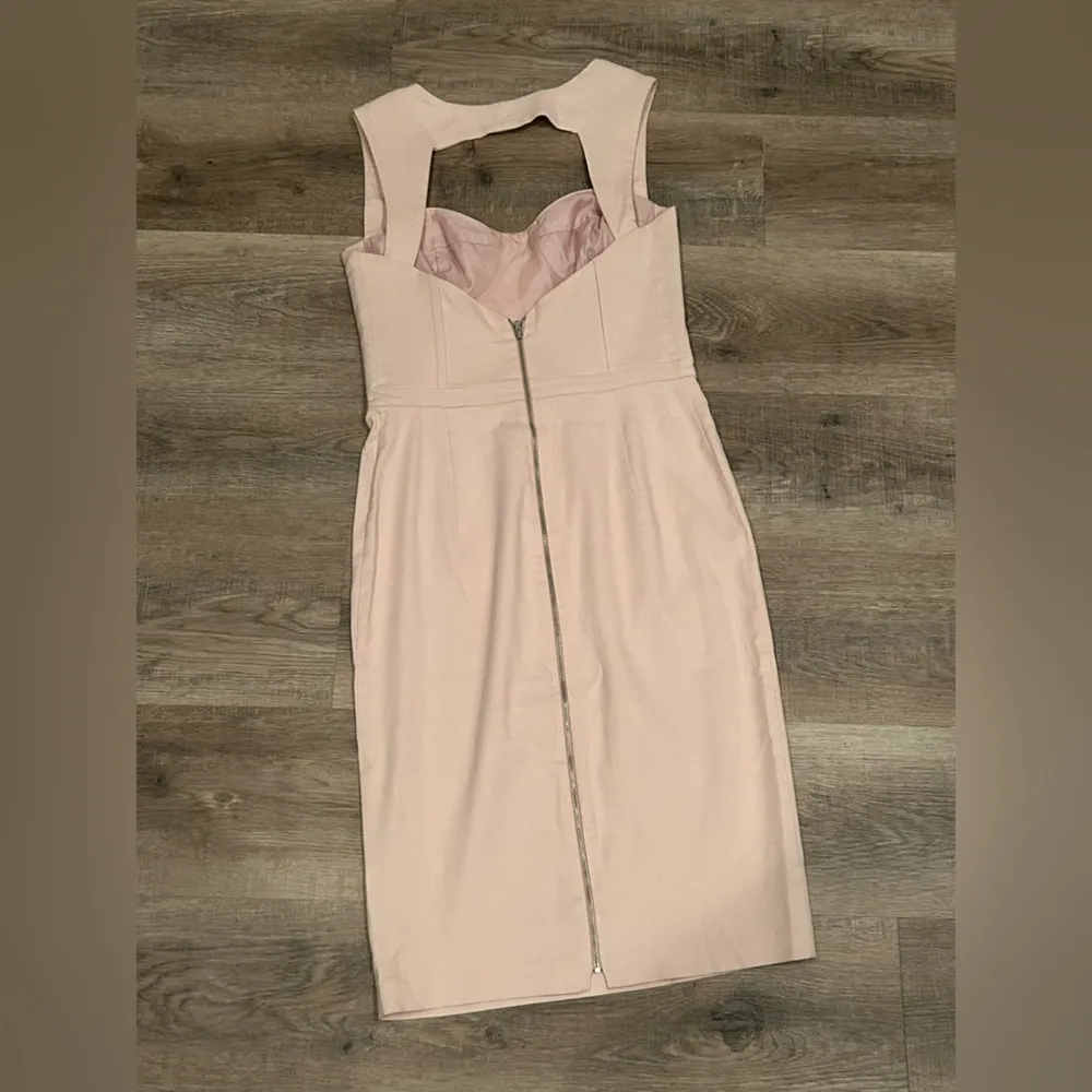Ladies Blush Pink Dress Top lined Midi Sexy back w/zipper Brunch Date night - Image 6