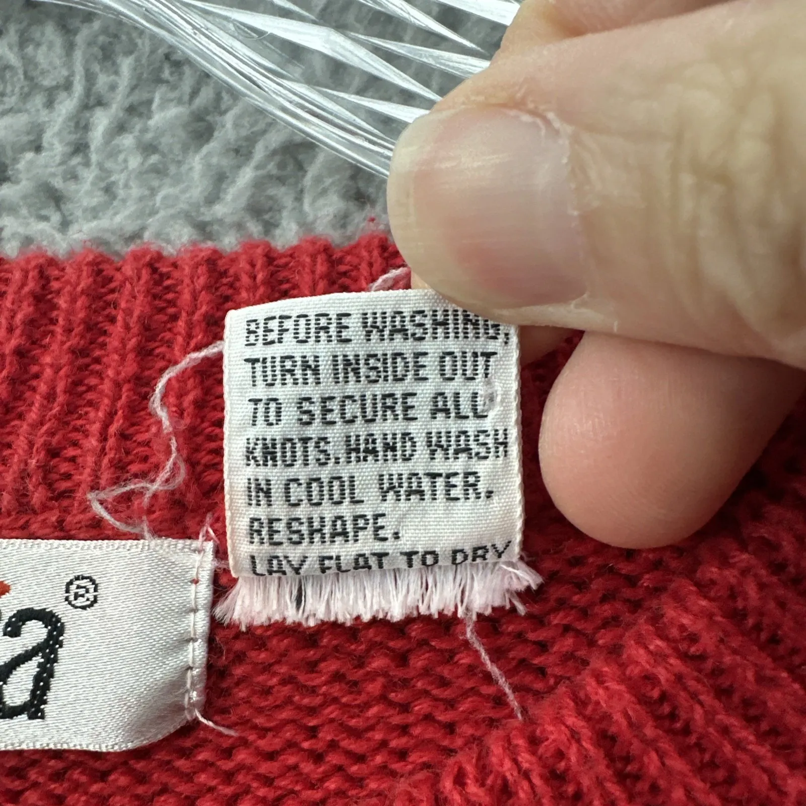 Vintage Lucia Knit Sweater 90s Retro Folk Motif Grandmacore Cottage Women's XL Red - Image 4