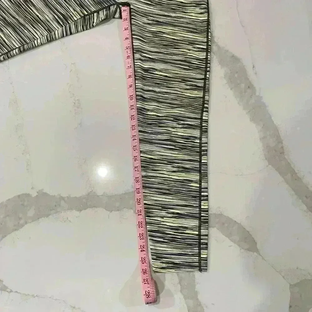 Aerie Chill Play Move High Rise Activewear Leggings Neon/Black Womens Size Large - Image 6