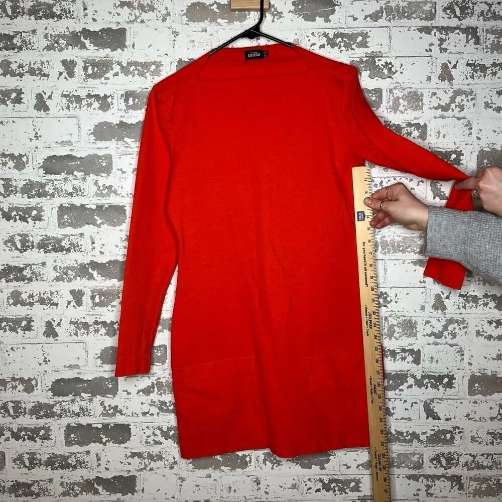 Saturday Kate spade | women square neck bright orange dress - Image 6