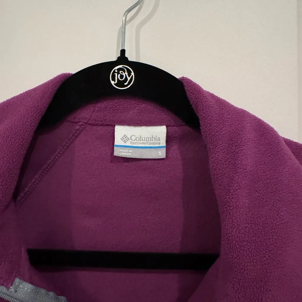 Columbia Purple Fleece Half Zip Pullover Women’s S Cozy Chic Athleisure Cabin - Image 3