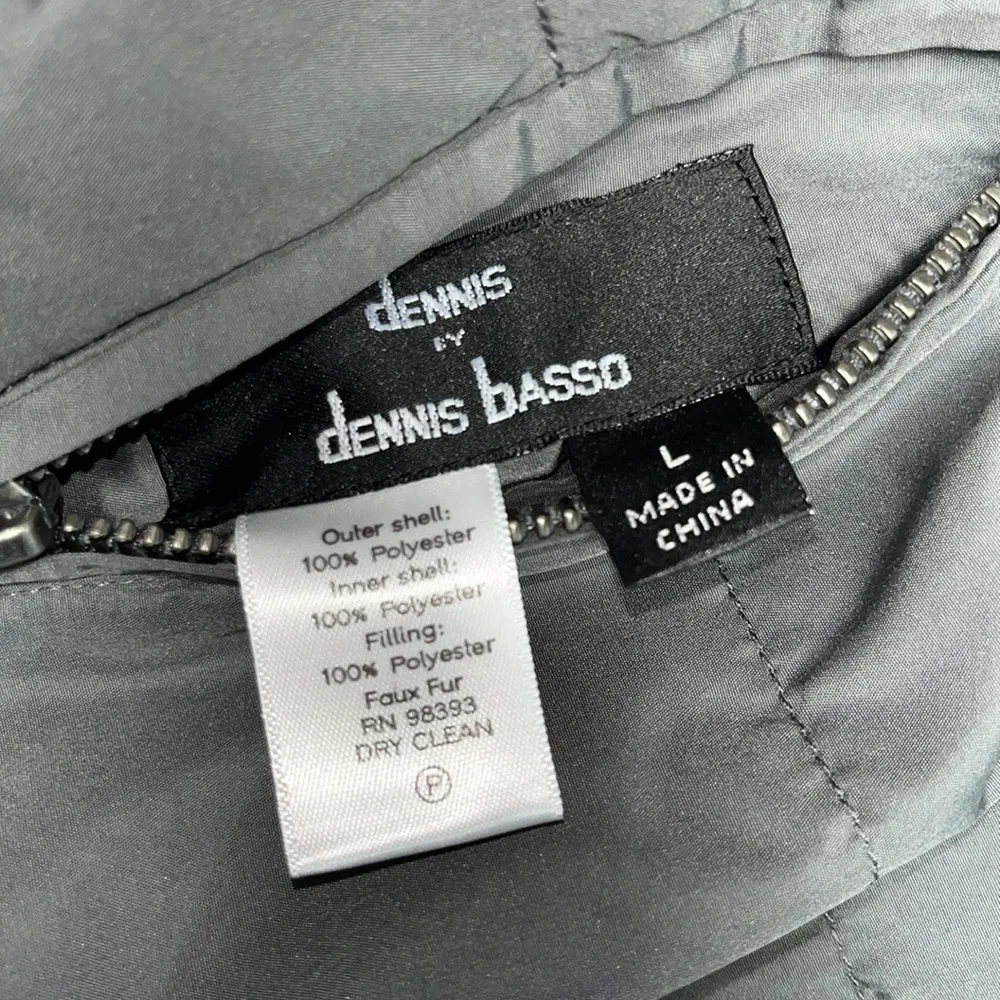 Dennis Basso NWOT Size L Gray - Animal Print Faux Fur Reversible Vest Jacket - Image 5