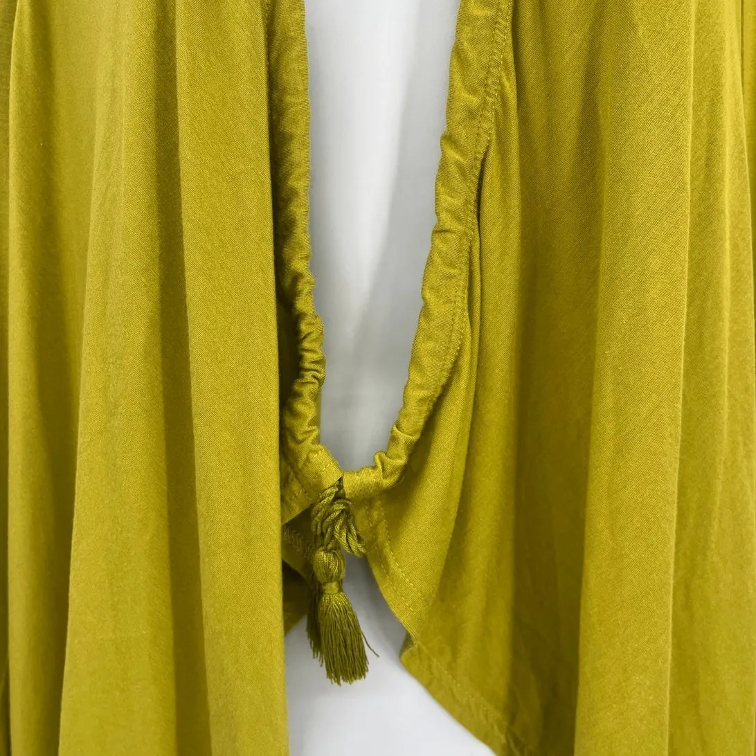 Coolibar UPF 50+ Avacado Open Front Women Cardigan Top Sz L Resort Travel Lounge Green Size L - Image 2