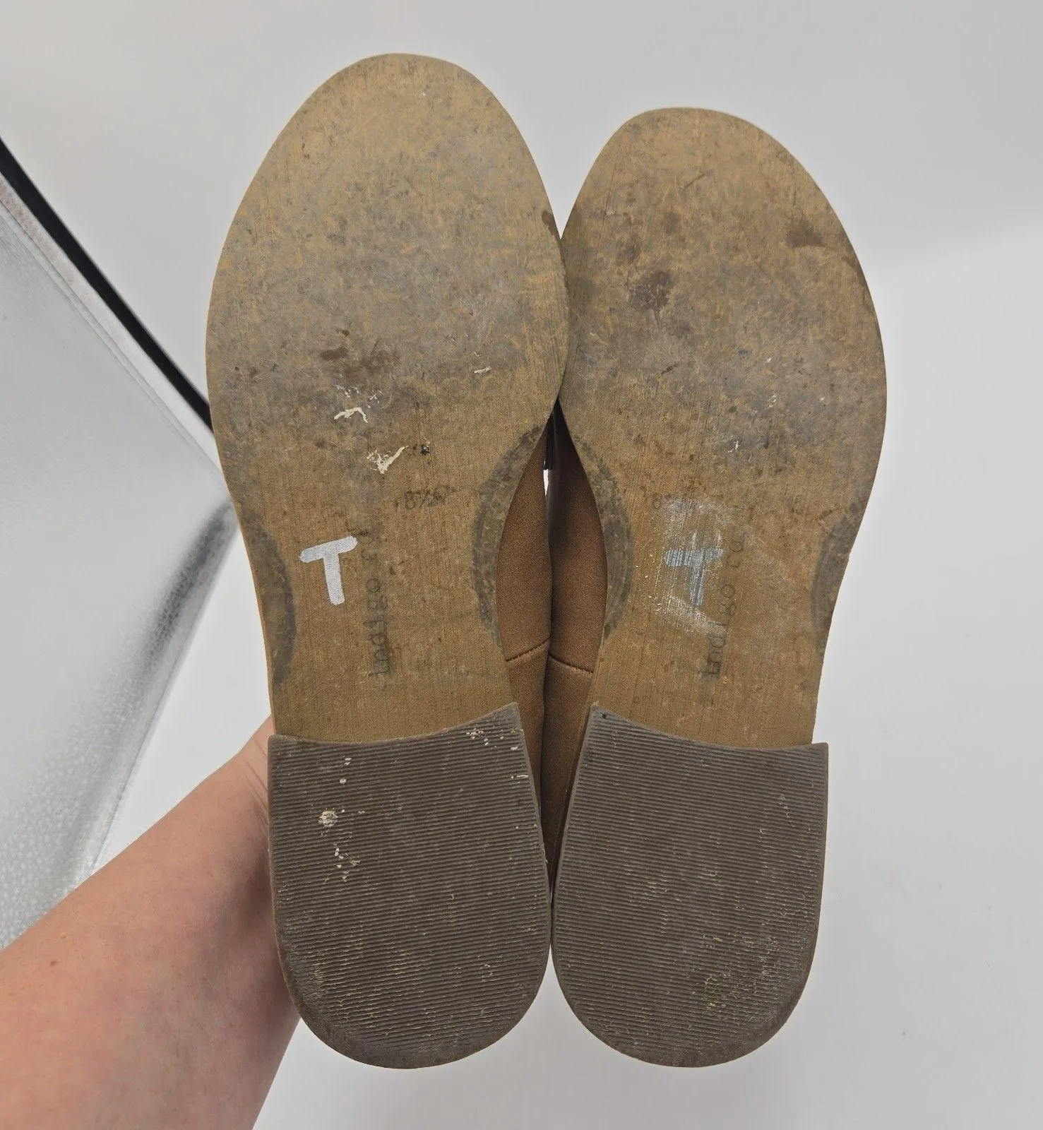 Indigo Rd. Raven Loafers Women's Size 8.5 M Tan Brown Braided Faux Suede Vintage - Image 6