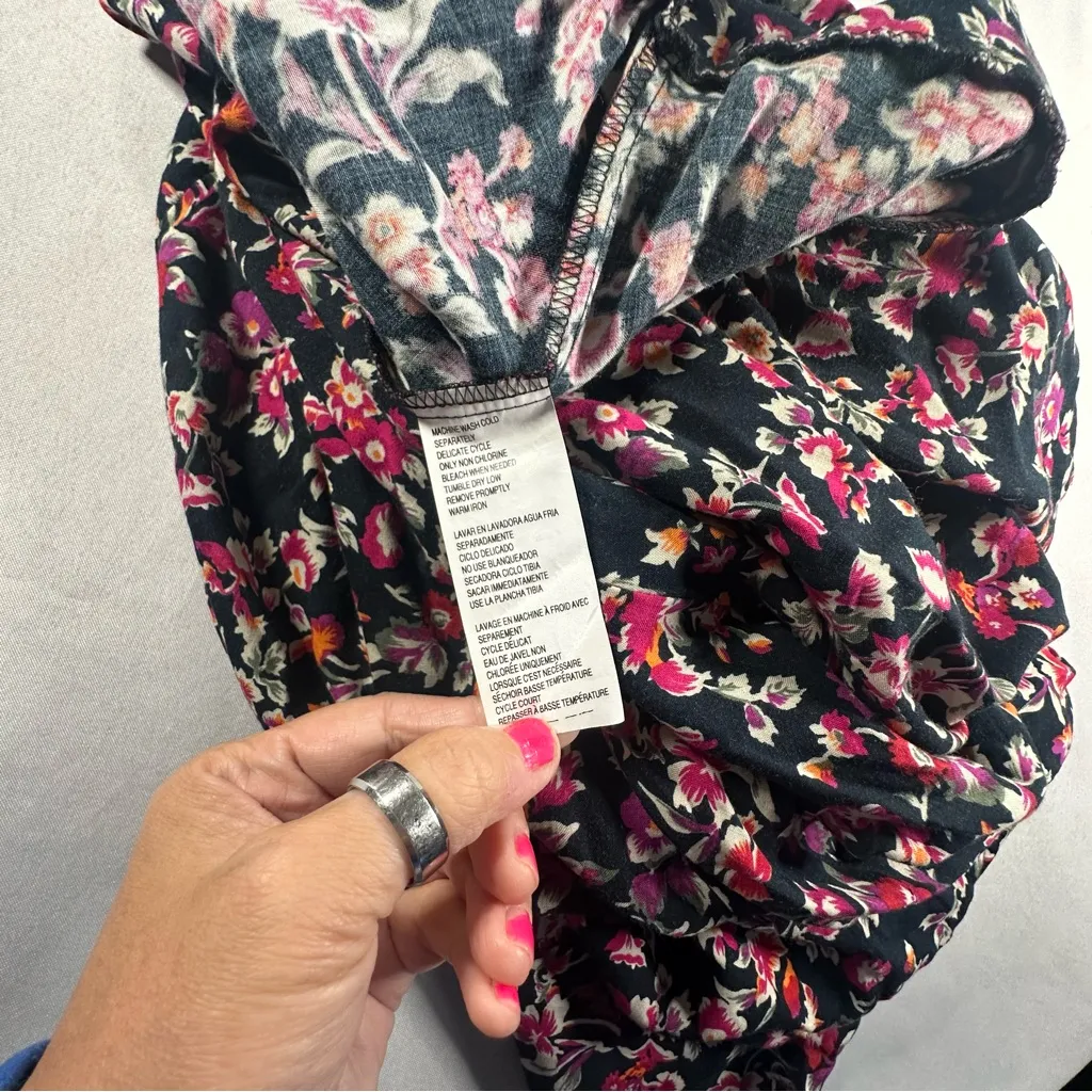 Kathie Lee • Vintage Button Front Floral Midi Long Skirt Size 12 Womens Pink - Image 6