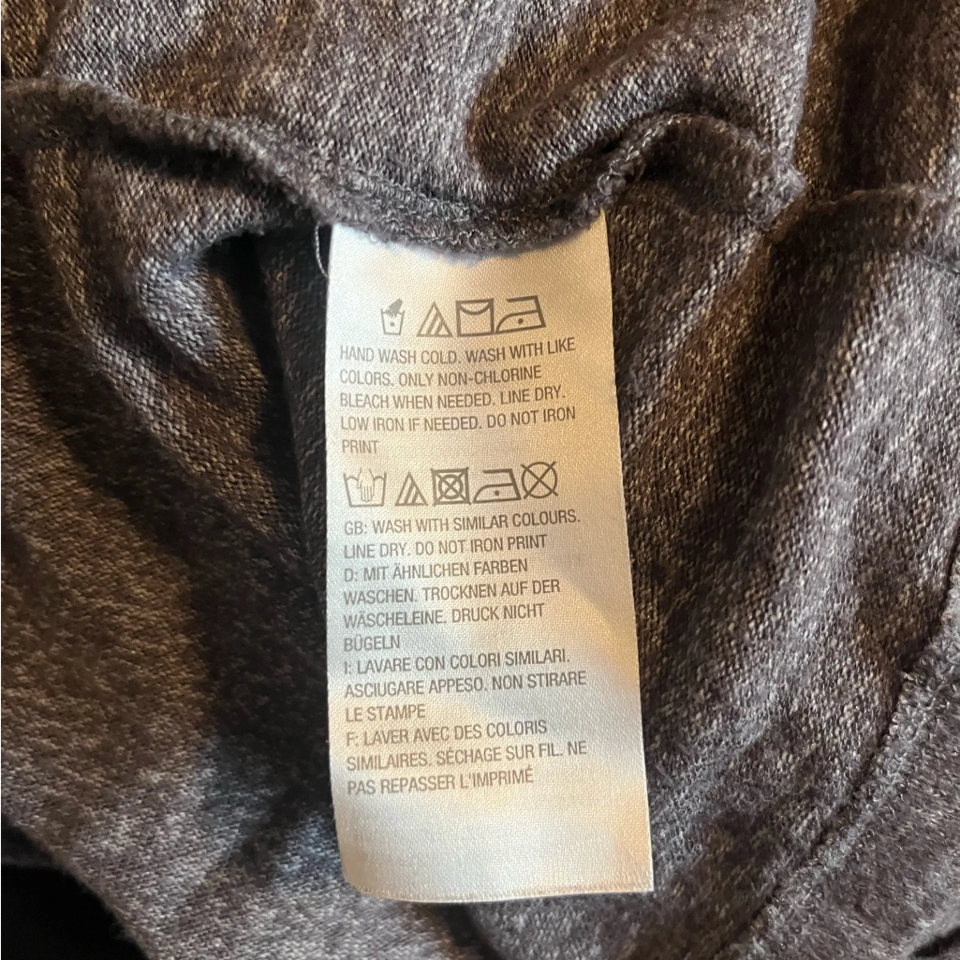 Peace Love World Charcoal Gray Wrap Front Hoodie Size‎ Medium - Image 6