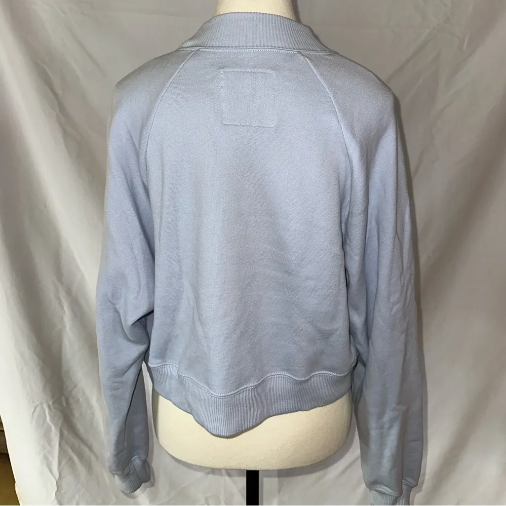 Hollister • Soft Blue Cotton Sweat Shirt Butterflies • Sz S • EUC • 90s 2000s - Image 3