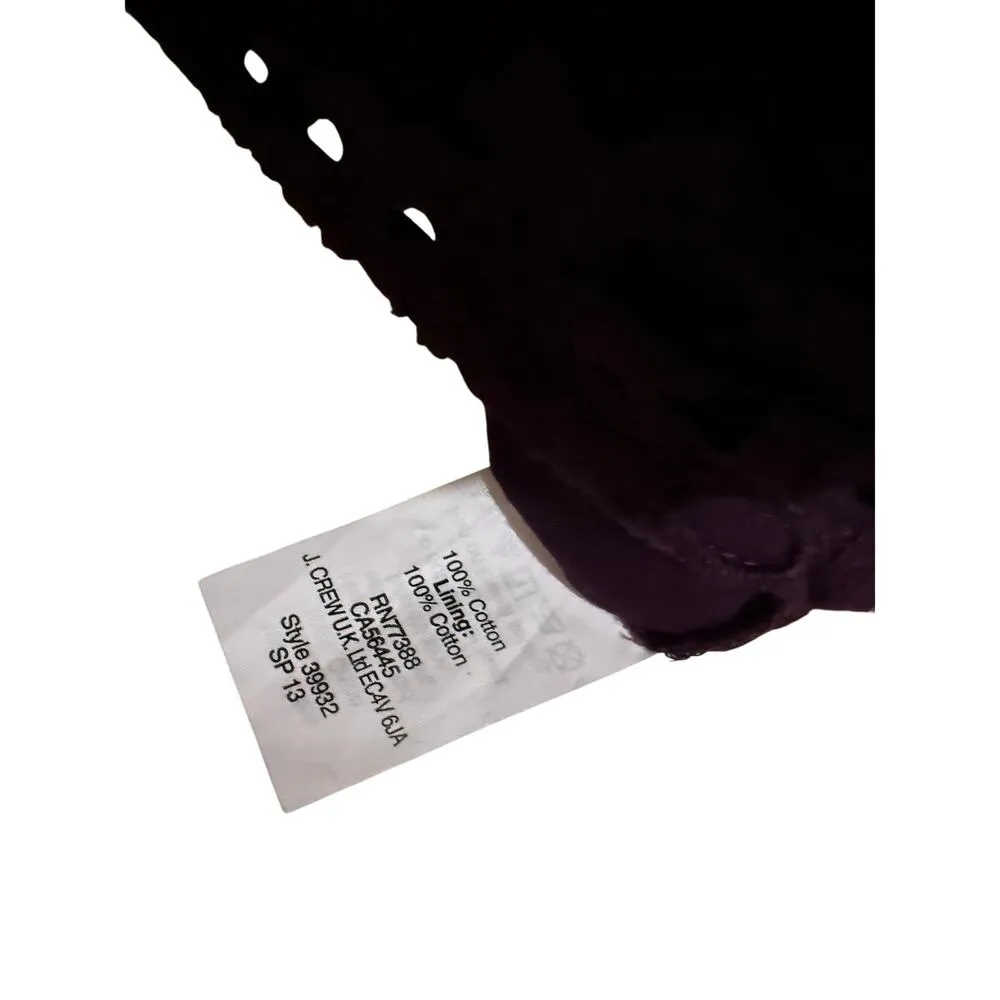 J.Crew Eyelet purple blouse top lace deep purple sz 8 flowy pullover shirt women - Image 7