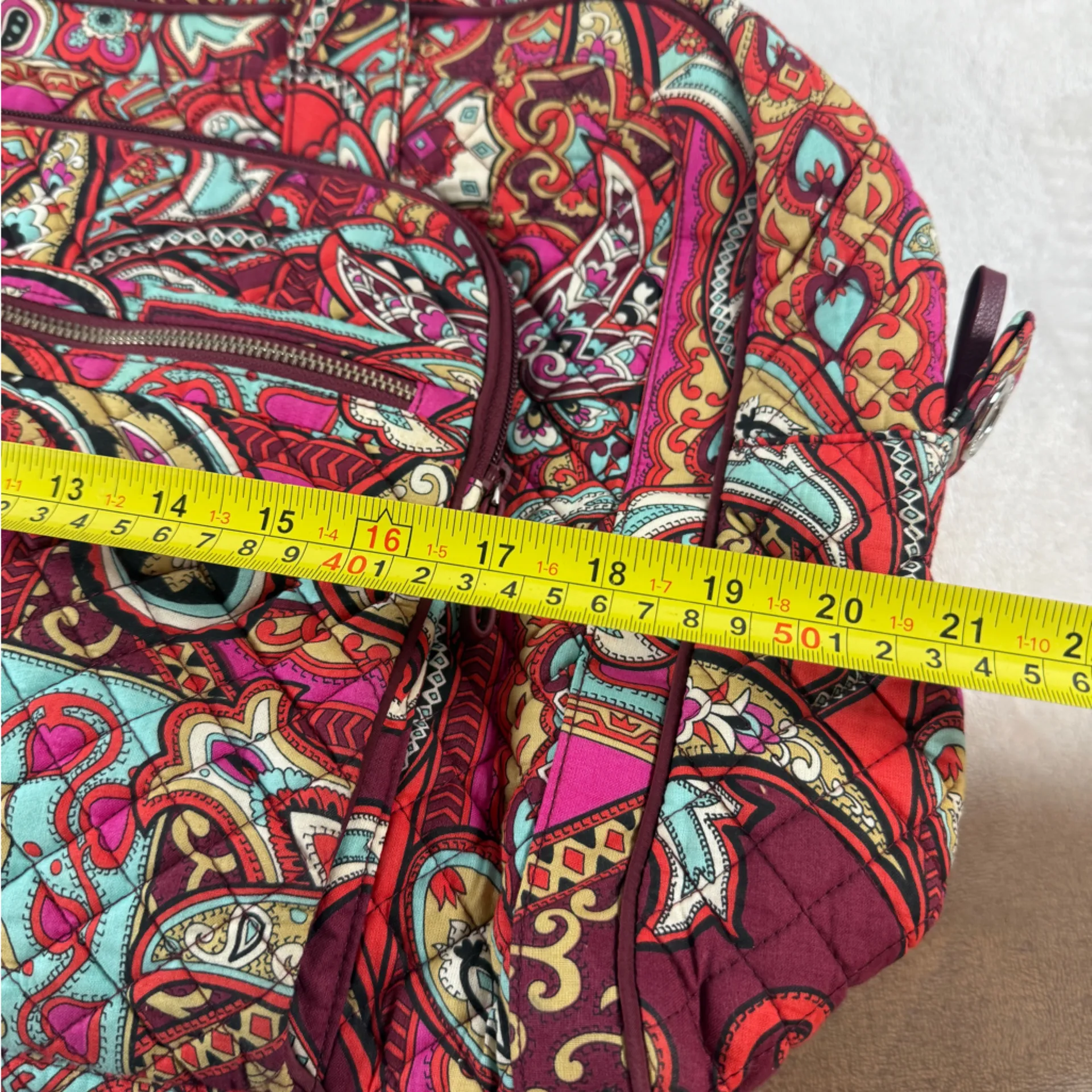 Vera Bradley Multicolor Paisley Travel Bag‎ - Image 9