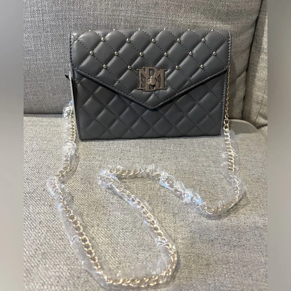 nwt badgley Mischka gray diamond quilt convertible crossbody - Image 2