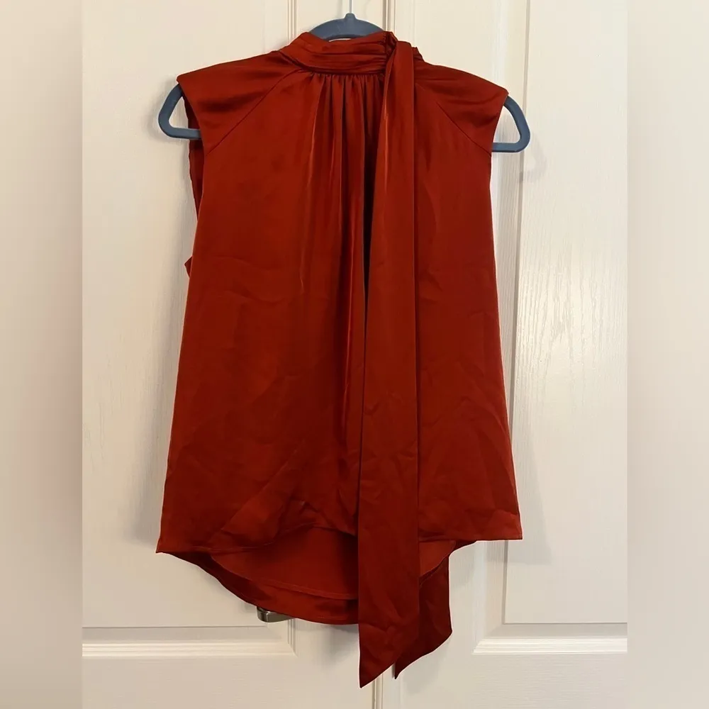 Ramy Brook M Aviva Structured Shoulder Blouse in Clay FLAW - Image 6