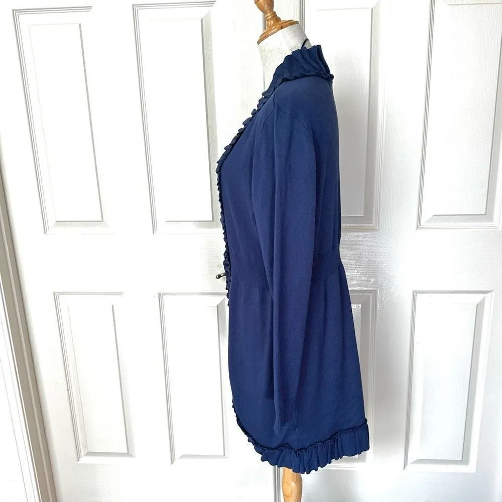 Style & Co blue gathered long cardigan - Image 6