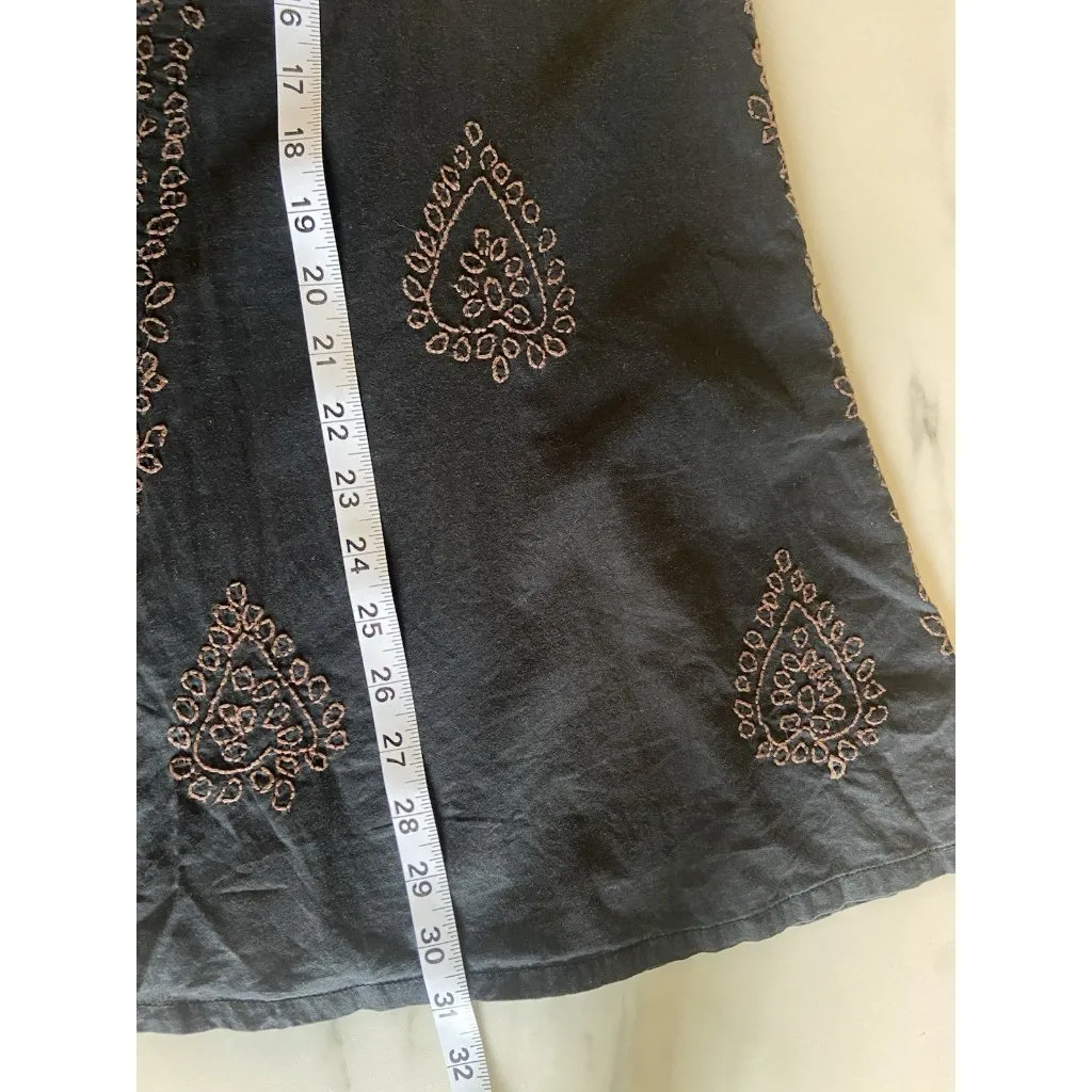 Sundance Bohemian Embroidered Print Tie Skirt Women's Size M Western Summer Boho - Image 9