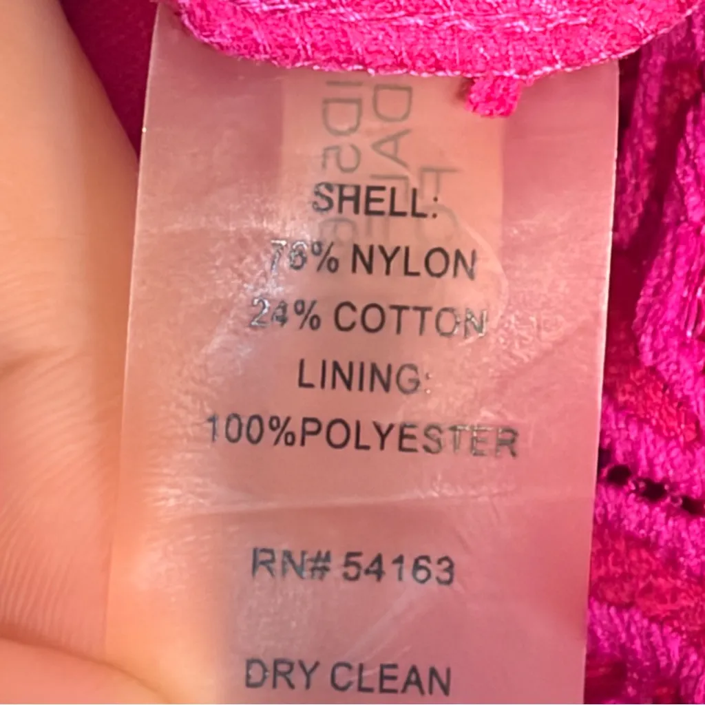 Ivanka Trump Size 2 Pink Lace Sheath Dress - Image 9