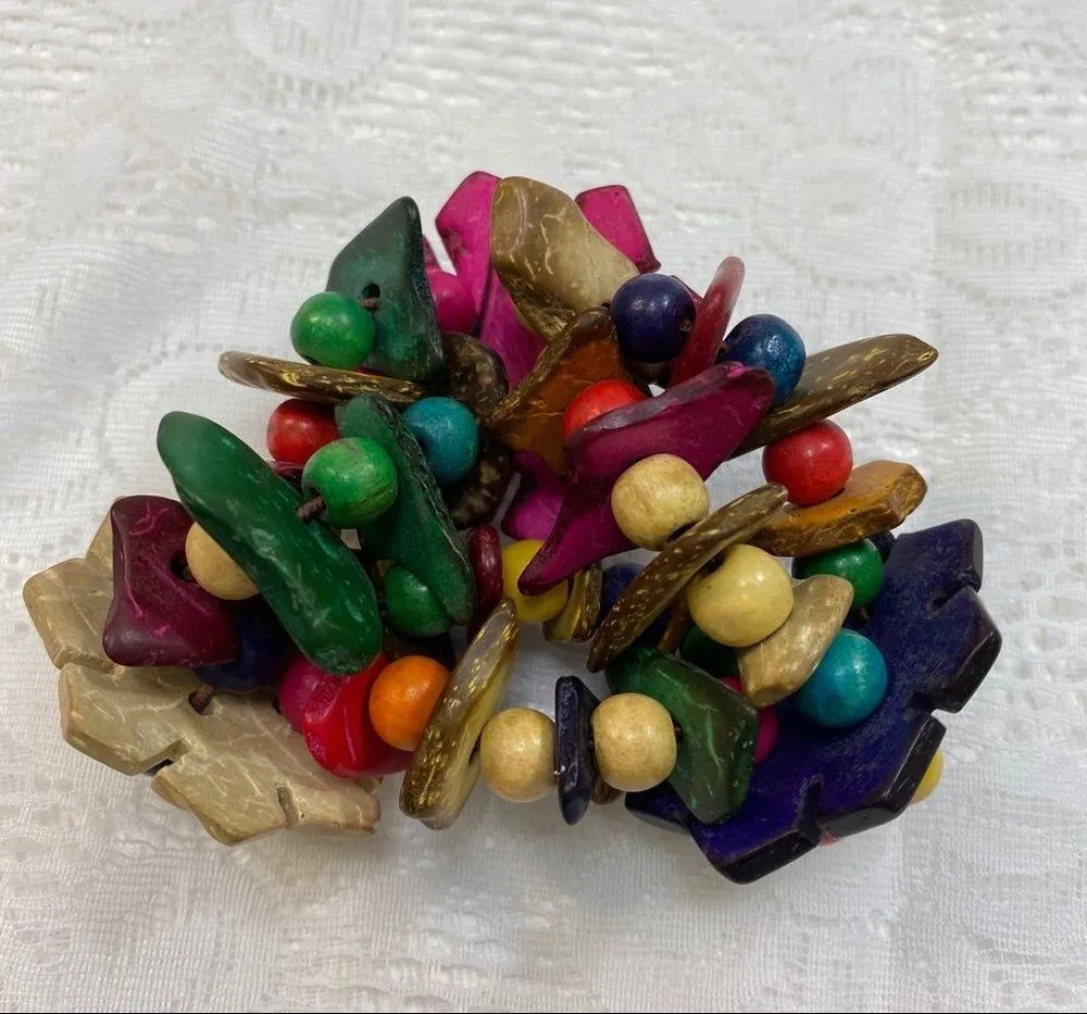 Wooden Beaded Stretch Bracelet - Image 6