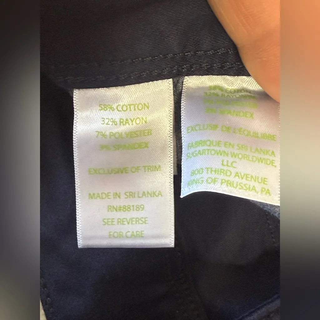 Lilly Pulitzer Navy Worth Straight Leg Pants Size 4 - Image 10