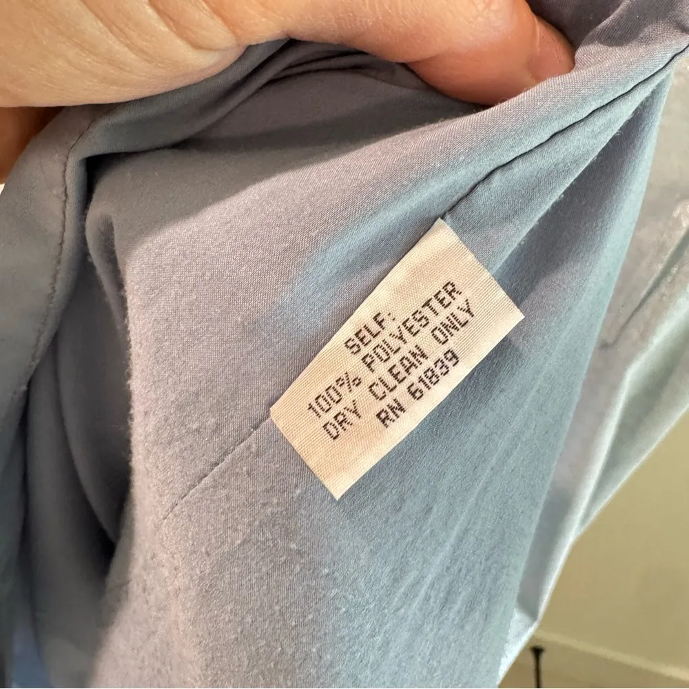 Rickie Freeman for Teri Jon Off Shoulder Metallic Jacquard Ice Blue Column Gown Size 16 - Image 16