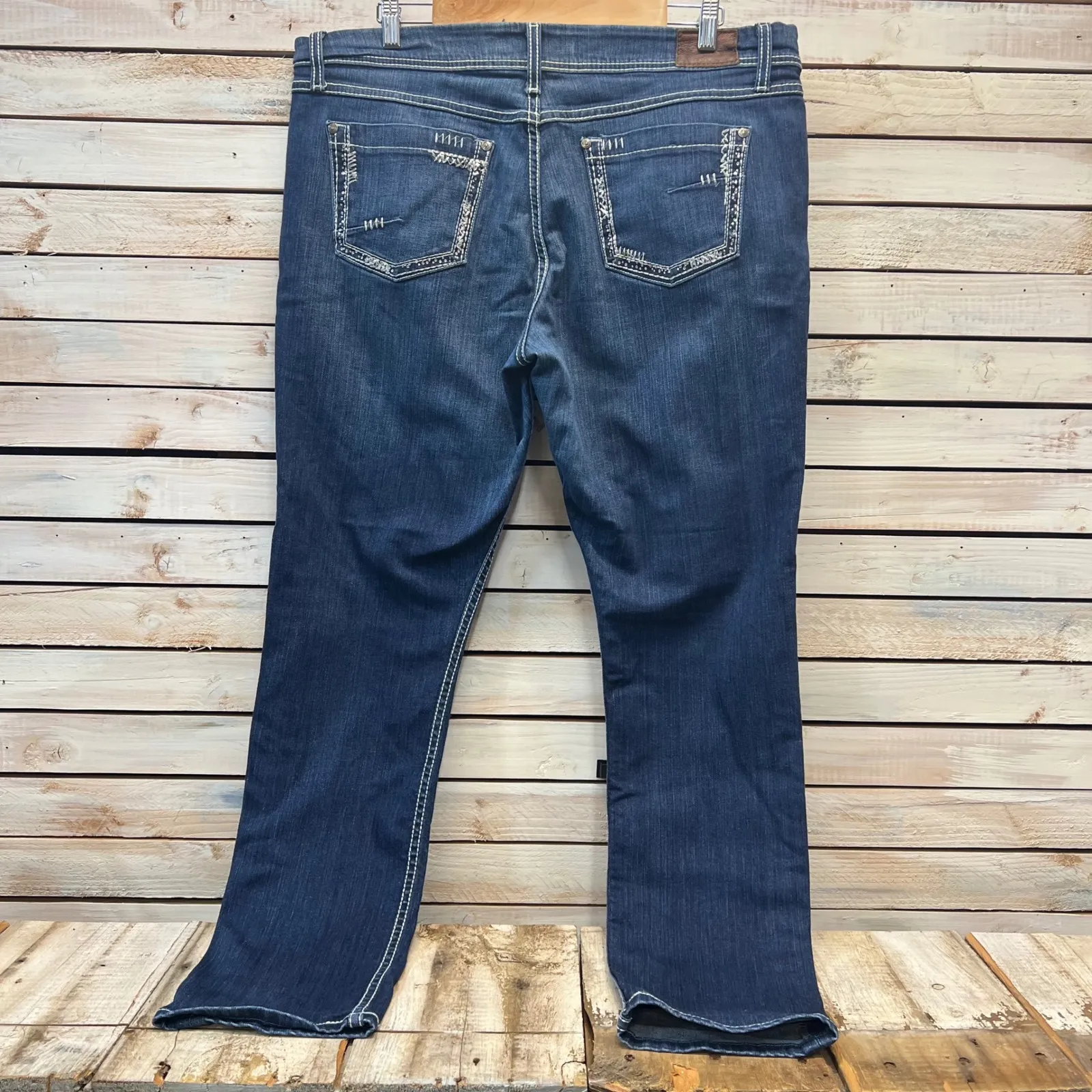 Vintage BKE Denim Jeans Men's 36R Straight Dark Wash Y2K Distressed Pockets 36 - Image 5