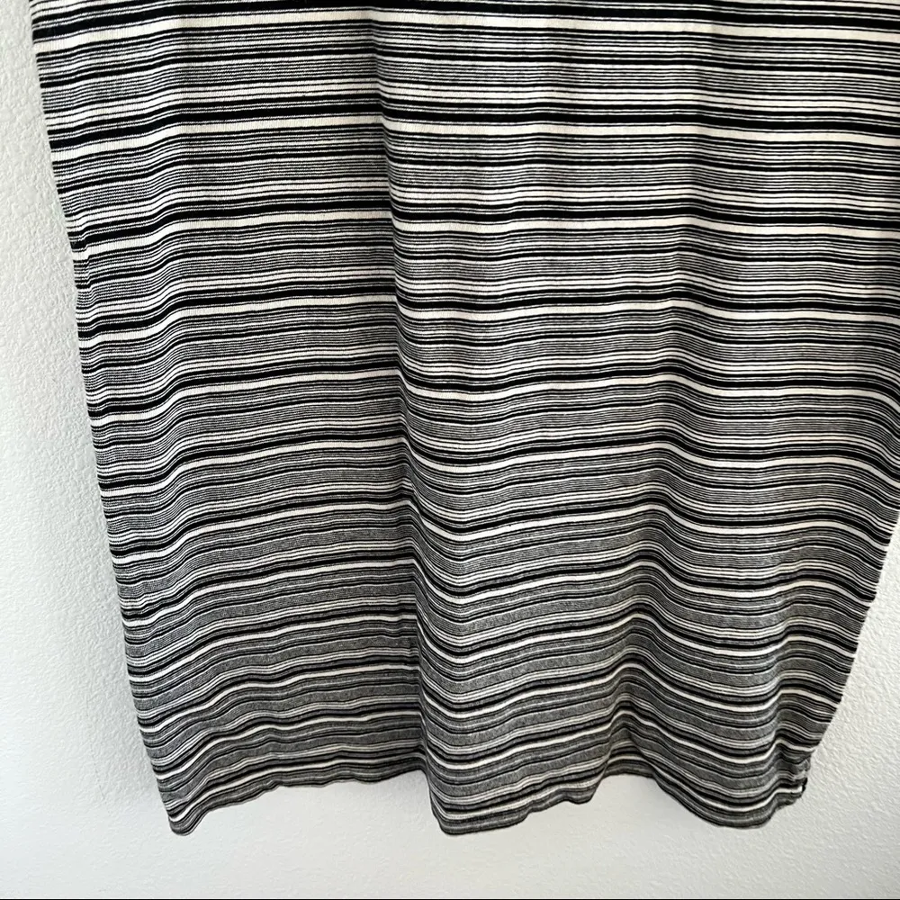 Ann Taylor LOFT Cotton Dark Stripe T-Shirt Dress Large - Image 5