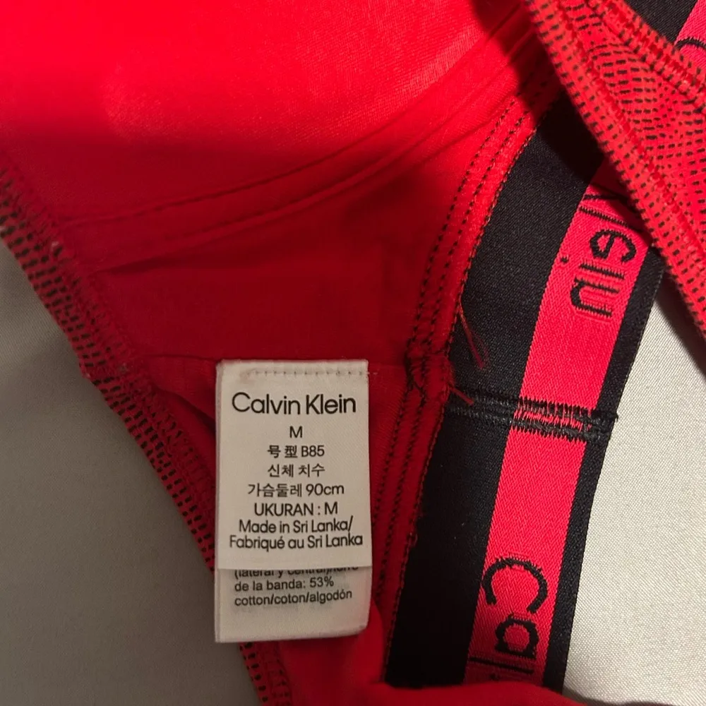 Calvin Klein Vibrant Red Sports Bra - Image 3