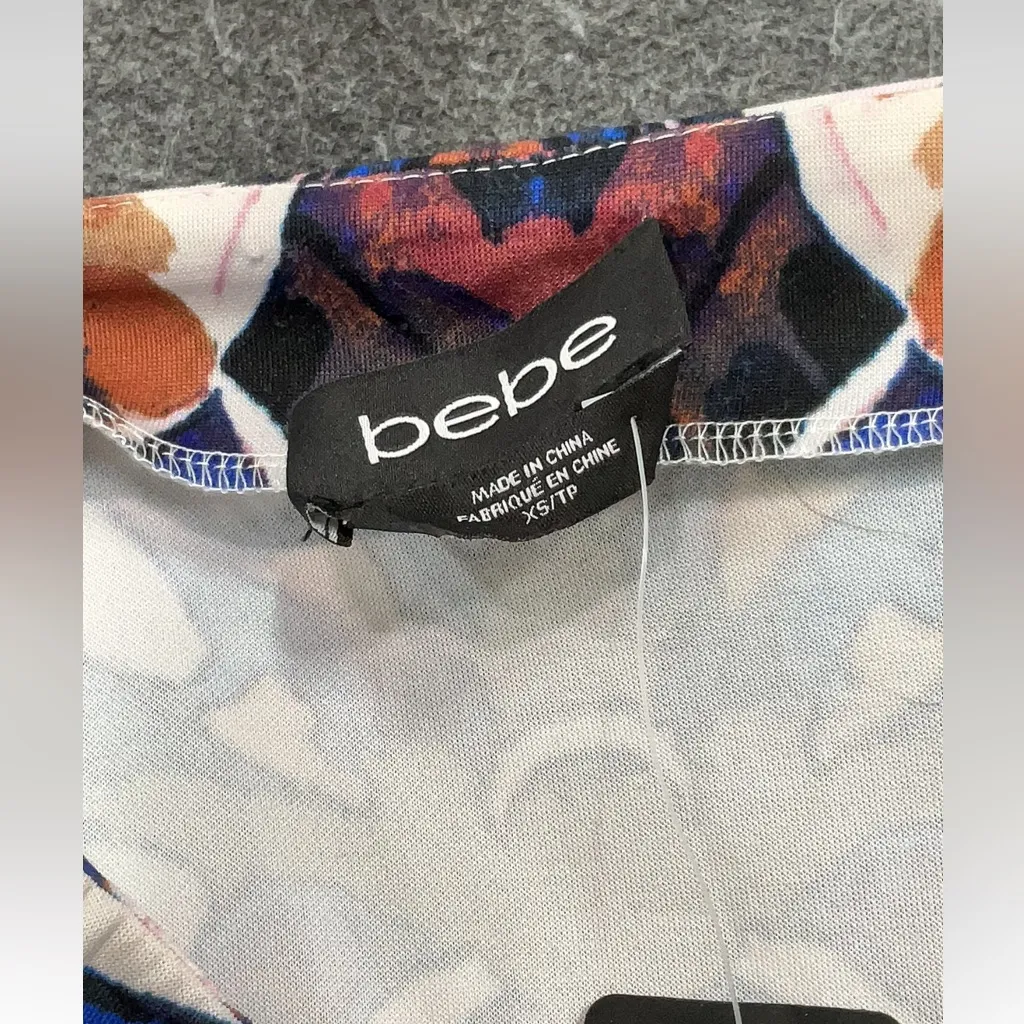 Bebe Watercolor Butterfly Print Stretchy Mini Skirt Size XS NWT Limited Edition - Image 3