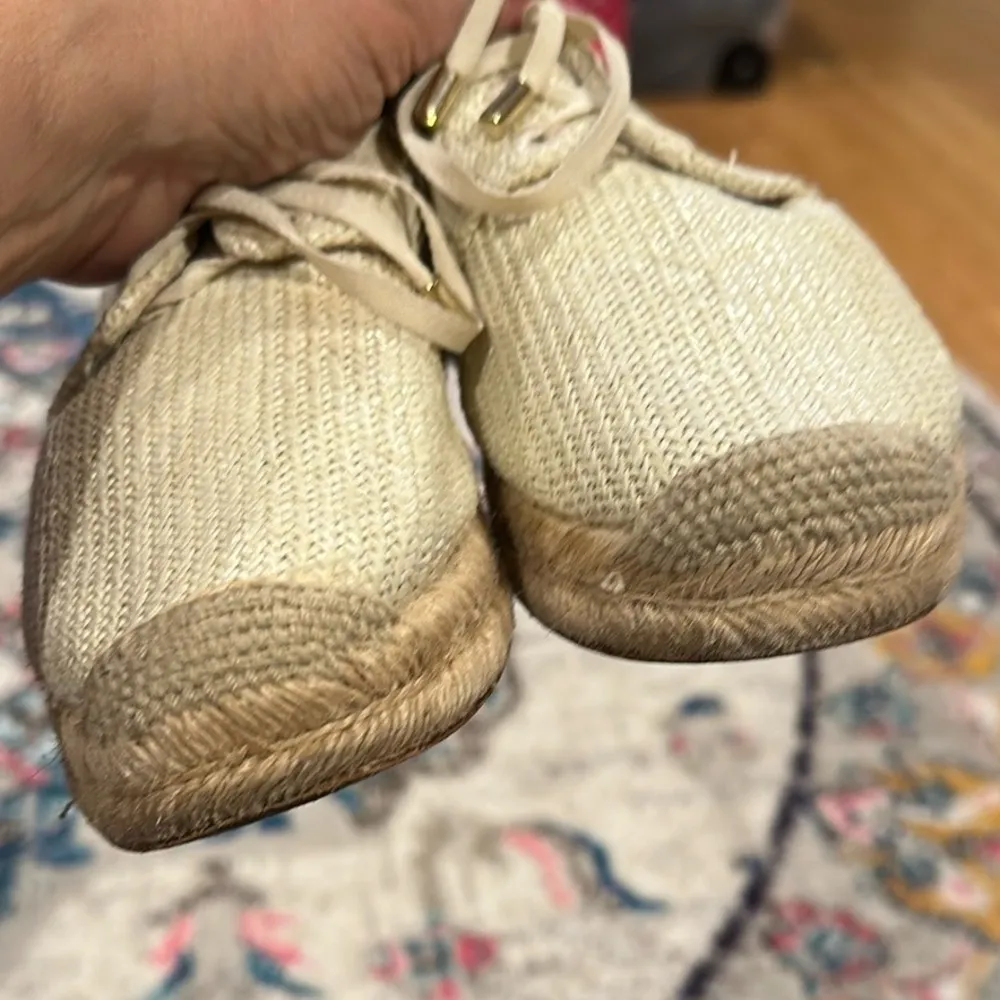 Joie Wallie Woven Espadrille Ivory Cream Rafia Loafer Shoes 7.5 - Image 6