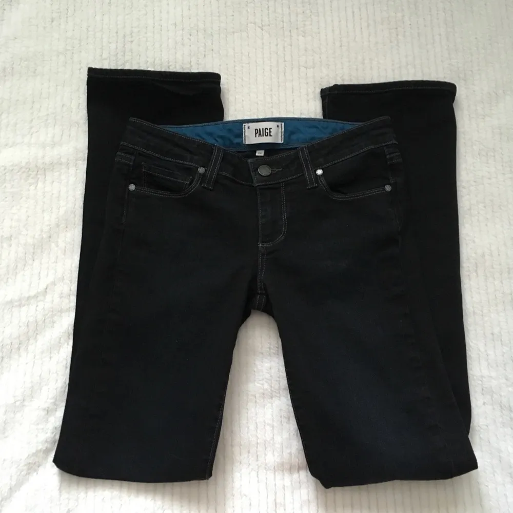 PAIGE Laguna Dark Washed Straight Jeans 26x30 - Image 2