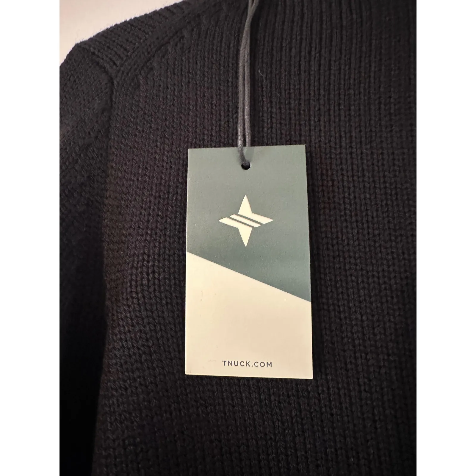 Tuckernuck Black Sophia Sweater Tunic SZ S Gold Button Turtleneck Wool Blend - Image 6