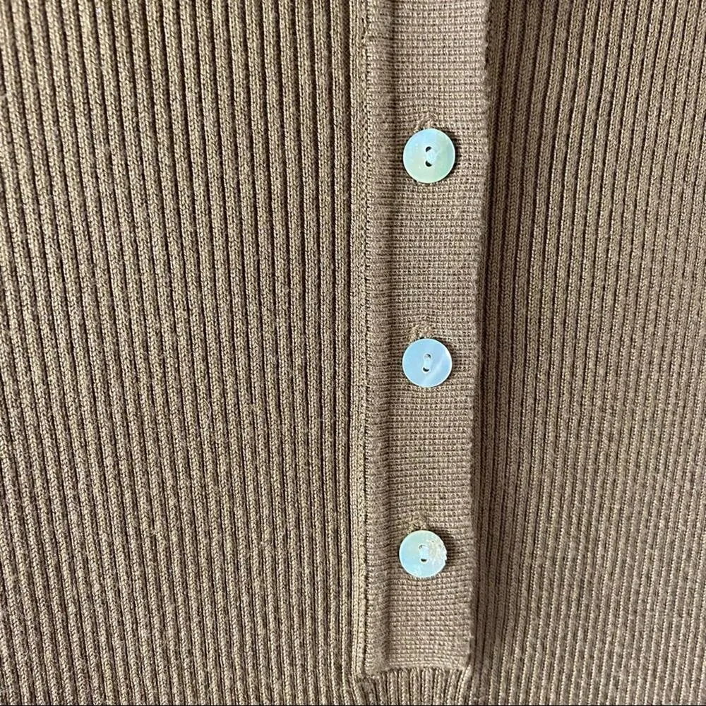 House of Harlow Camel Brown Bodycon Sweater Dress Size Medium - Image 5