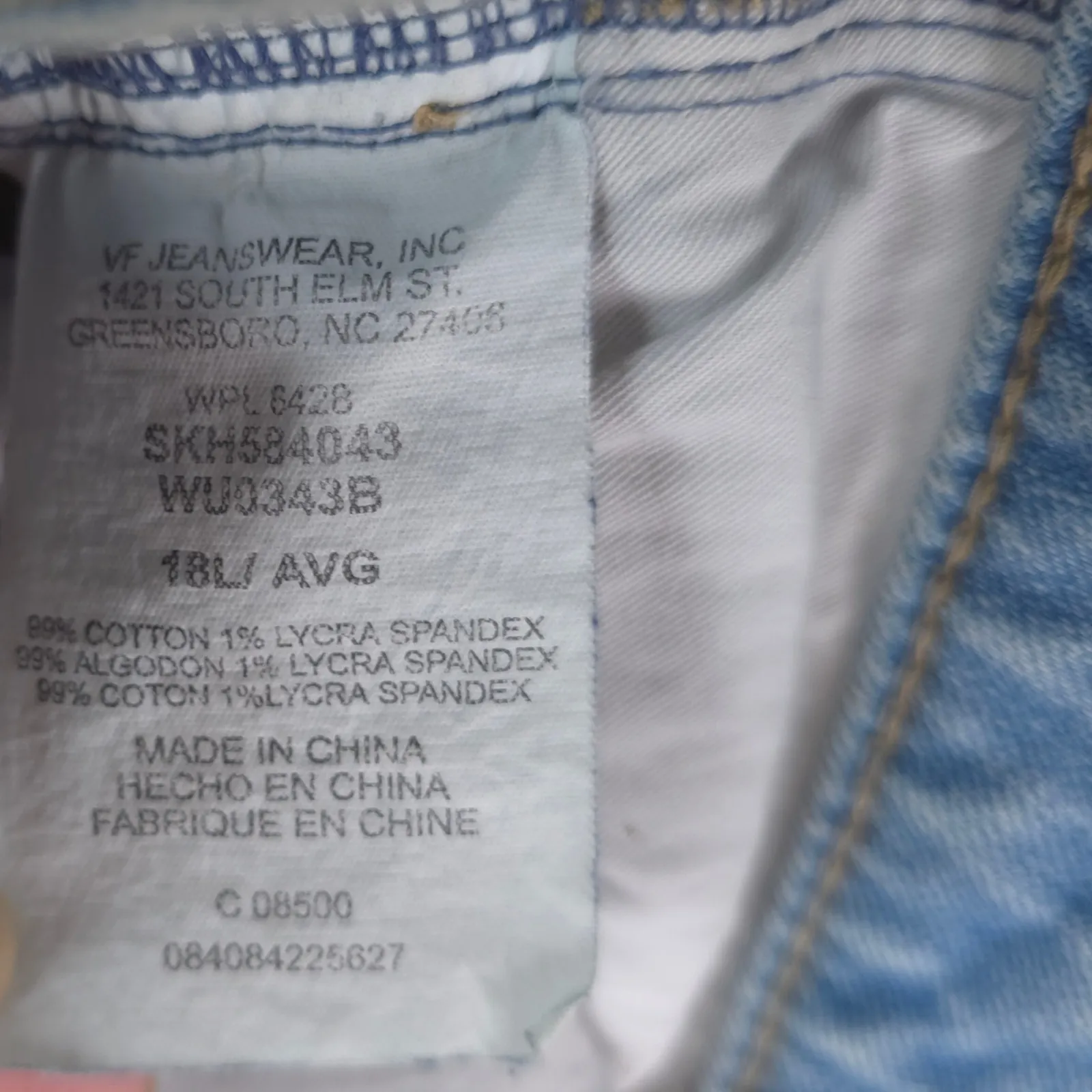 Aura Wrangler Jeans Womens 18L Average High Rise Light Wash Stretch Denim Casual - Image 6