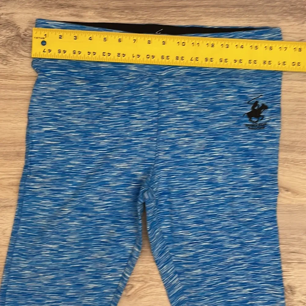 EUC  Heather Blue & White Long Leggings Size XL - Image 8