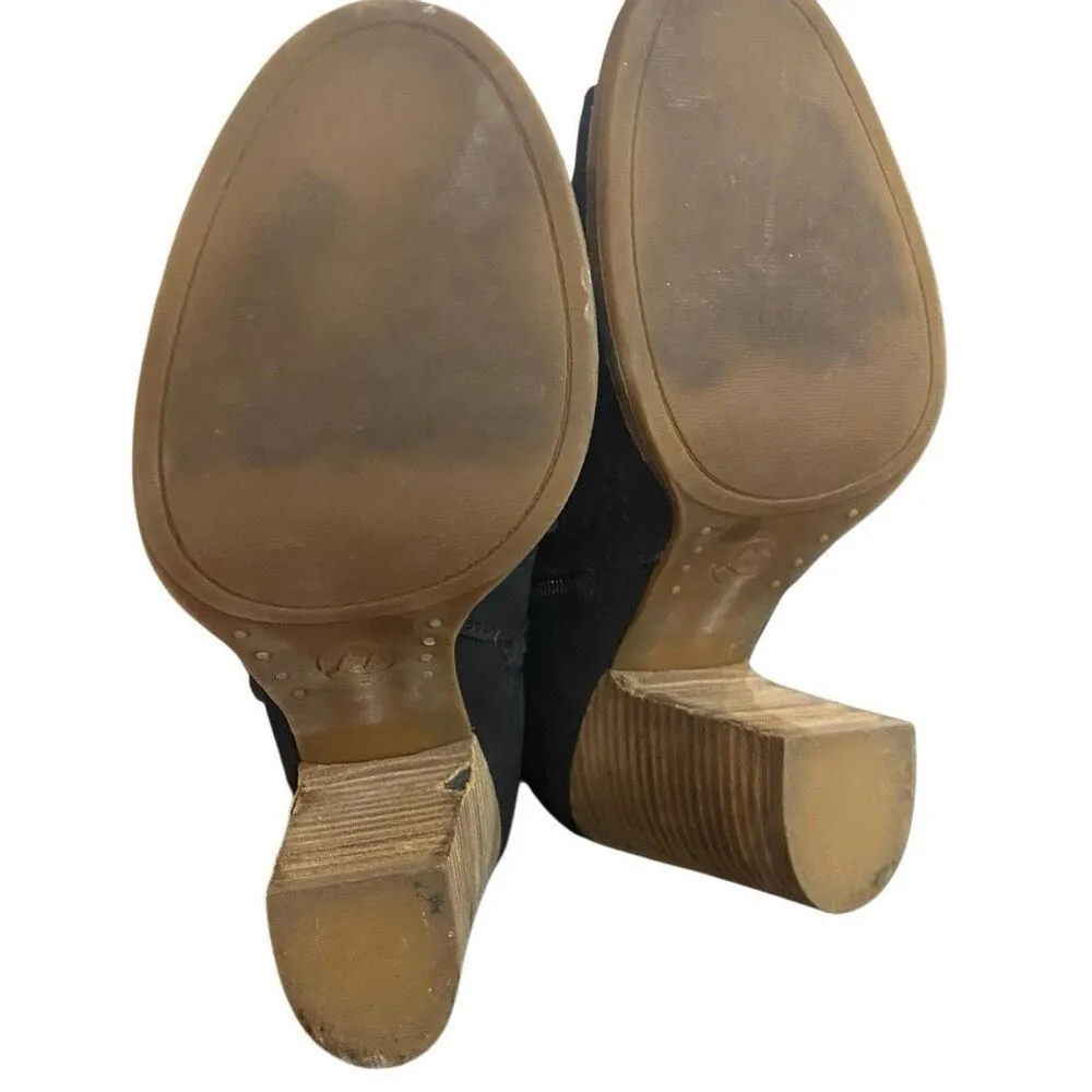 Lucky Brand Lakmeh black heeled boots open toe size 9M - Image 8