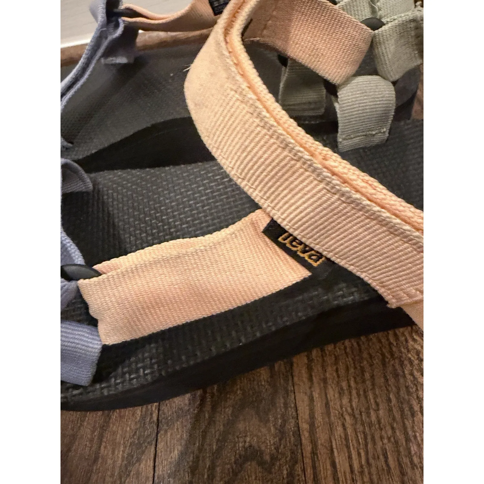 Teva Flatform Universal Platform Sandals Women's Size 9 Sage Peach Lt Blue $80 - Image 12