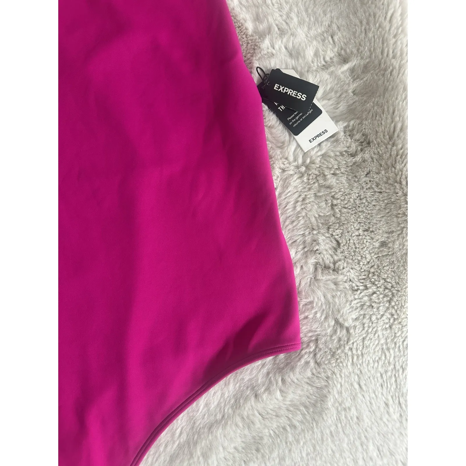 Womens Express Hot Pink Body Suit Size Large - Image 11