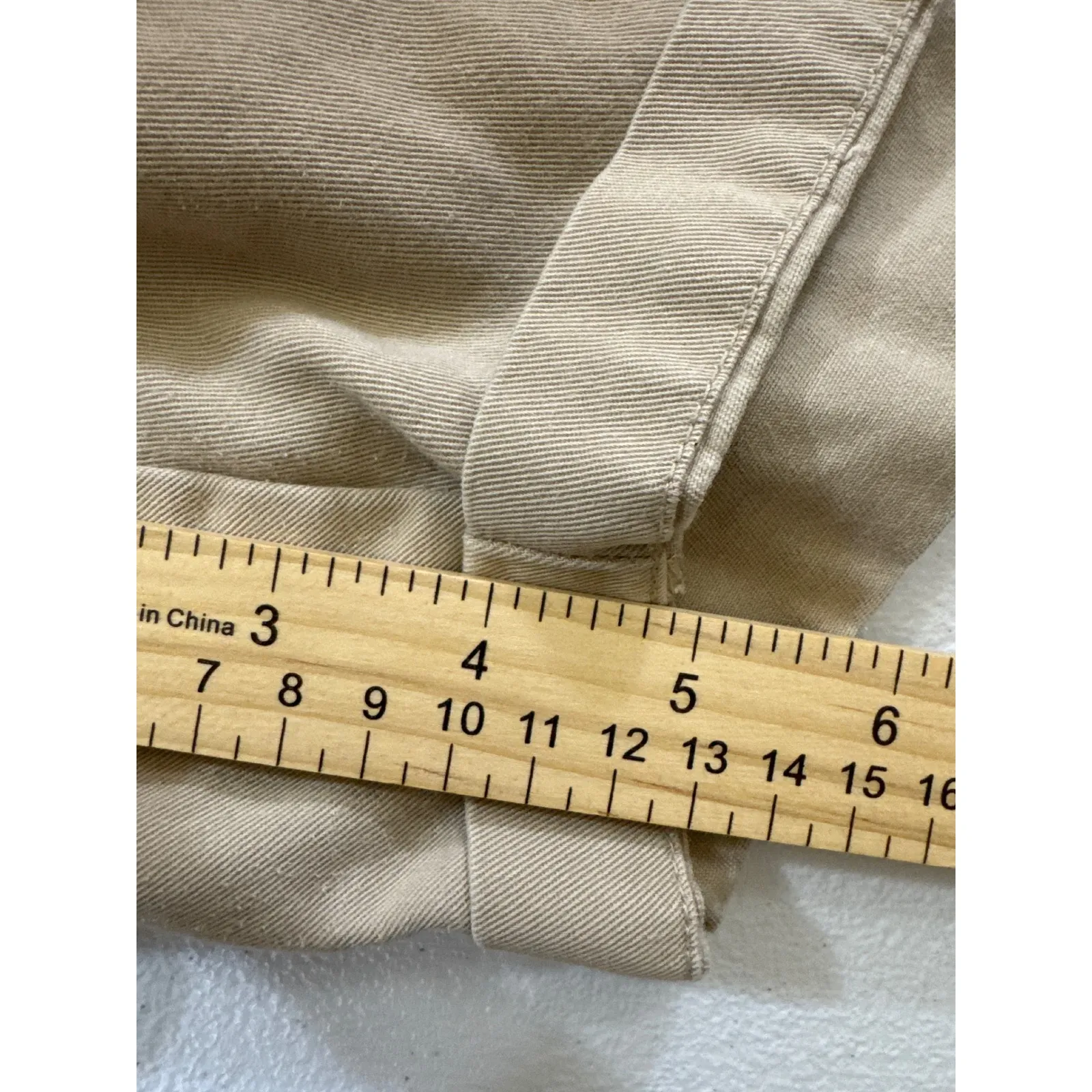 VTG Lauren Ralph Lauren Khaki Cotton Pleated Shorts Women Size 18 Classic Casual - Image 7