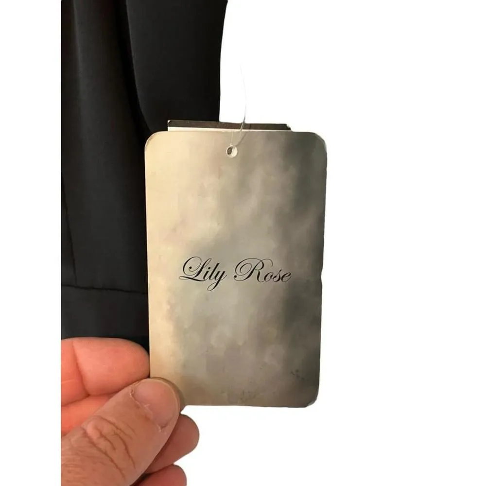 Lily Rose Sleeveless Dress Womens Medium Back Mini Spaghetti Strap Classic NEW - Image 6