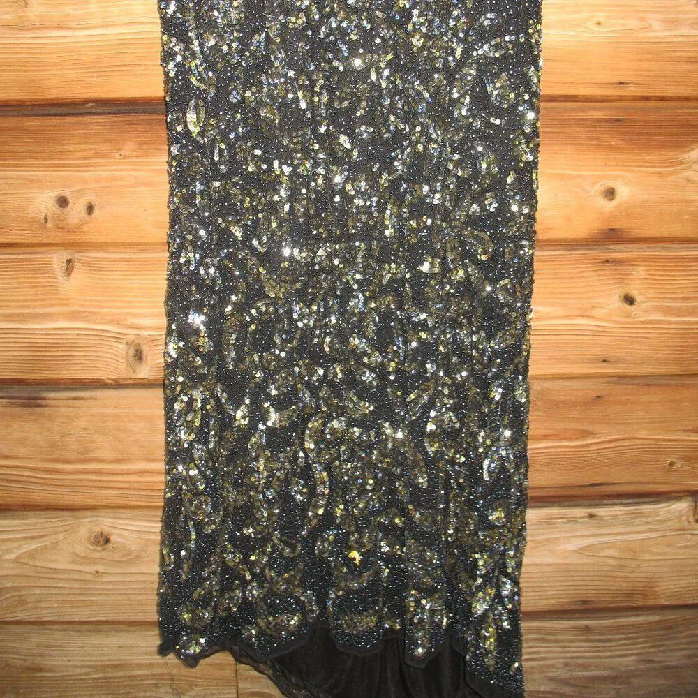 Mac Duggal Womens Black Long Sleeve Embellished Gown 4316 12 - Image 11