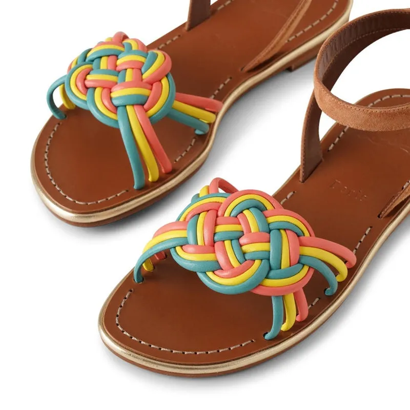 Christian Louboutin Ella Rainbow Braided Sandals - Image 3