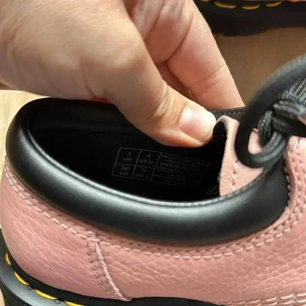 NEW Dr. Martens 8053 Quad Leather Platform Pink/Peach Women’s Sz 5 Men’s 4 - Image 9