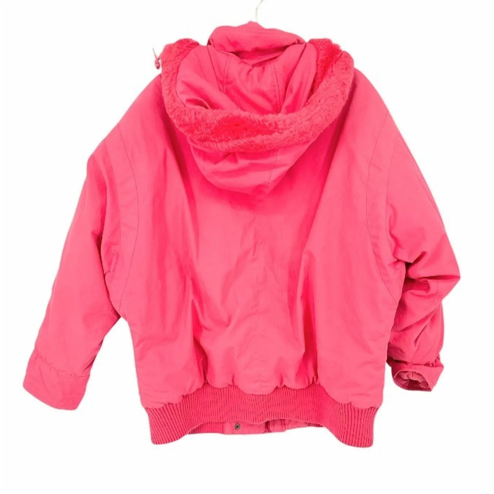 Vintage Freddi Gail Top Hitz Womens Duck Down Coat Size L Pink Snow Ski Hooded Size L - Image 3